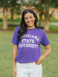 Purple LSU Mono Tee