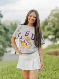 Grey Jumping Tiger Tee