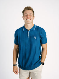 Dark Blue Knit GS Golf Shirt