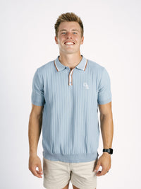 Light Blue Knit GS Golf Shirt
