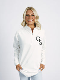 White GS Quarter Zip Pullover