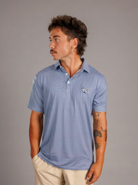 Navy and White Stripe Jag Polo