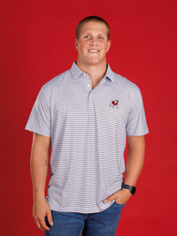 Black And White Striped With Standing Dog Polo