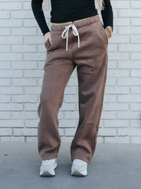 Brown Unisex Heavyweight Sweatpants