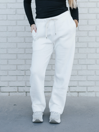 White Unisex Heavyweight Sweatpants