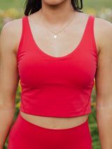 AG V-Neck Padded Active Top | Watermelon image 2
