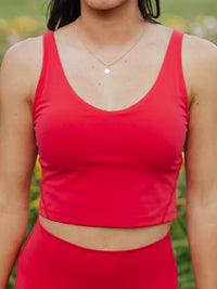 AG V-Neck Padded Active Top | Watermelon image 2