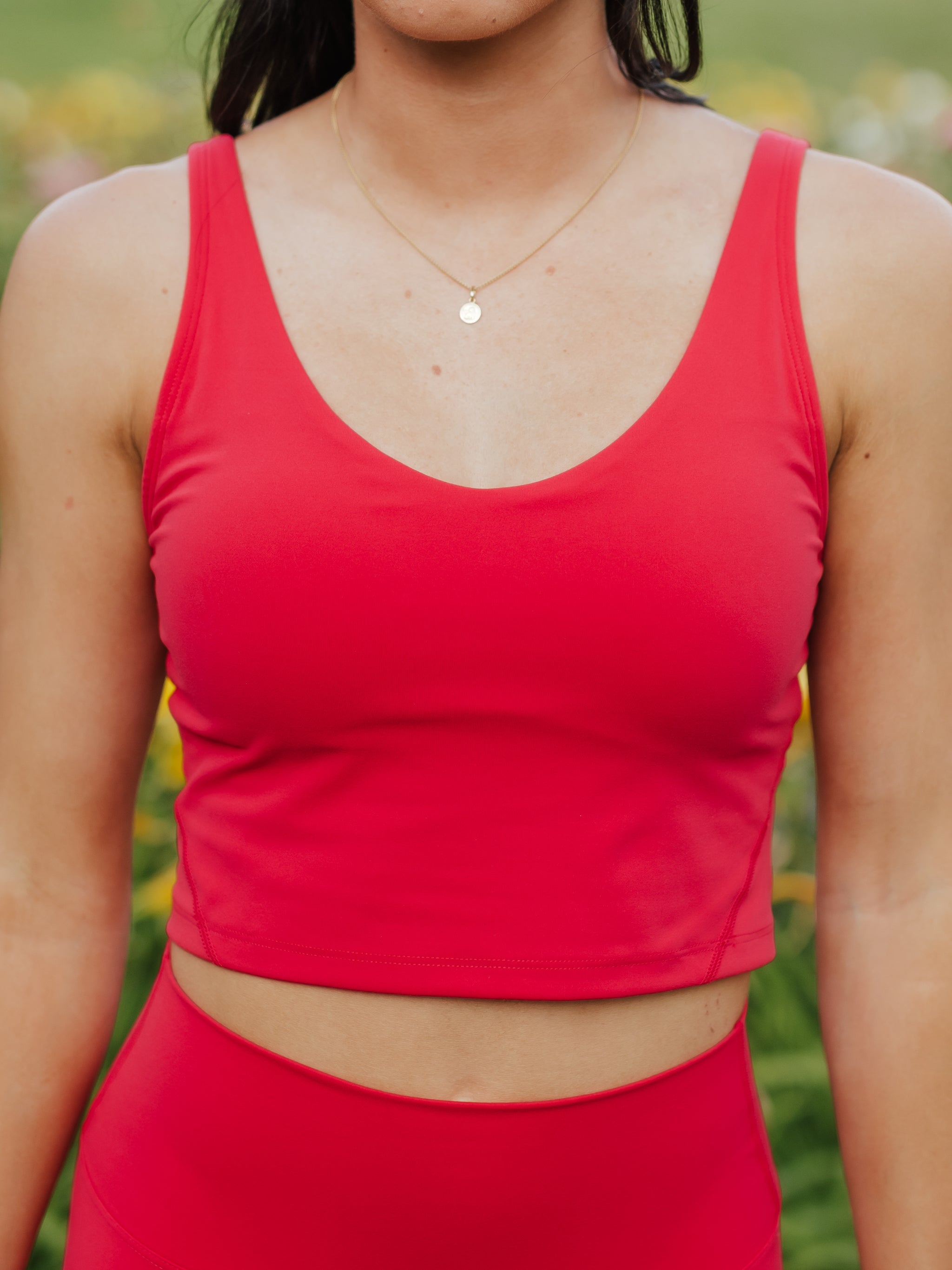 AG V-Neck Padded Active Top | Watermelon image 2