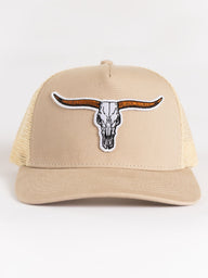 Tan Longhorn Mesh Hat