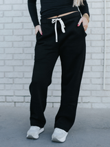 Black Unisex Heavyweight Sweatpants