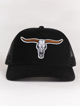 Black Longhorn Mesh Hat
