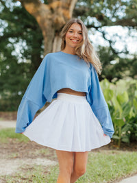 AG Pleated Active Skort | White image 3