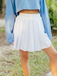 AG Pleated Active Skort | White image 0