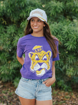 Purple Retro Mike Head Tee