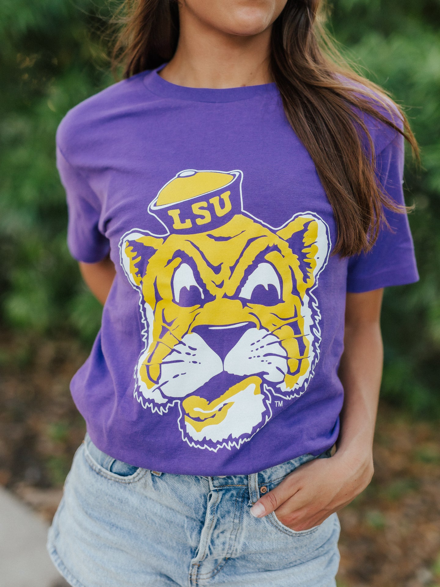 Purple Retro Mike Head Tee