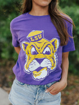 Purple Retro Mike Head Tee