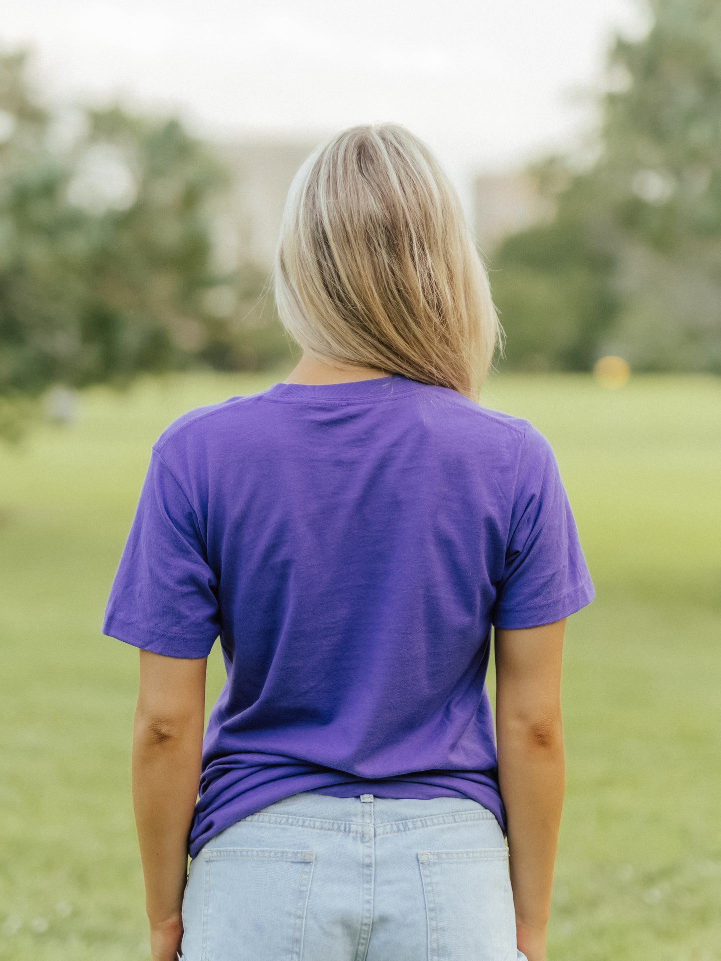 Purple 'Tigers' Block Tee