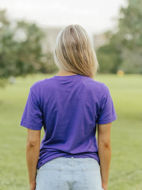Purple 'Tigers' Block Tee