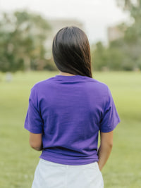 Purple LSU Block Tee