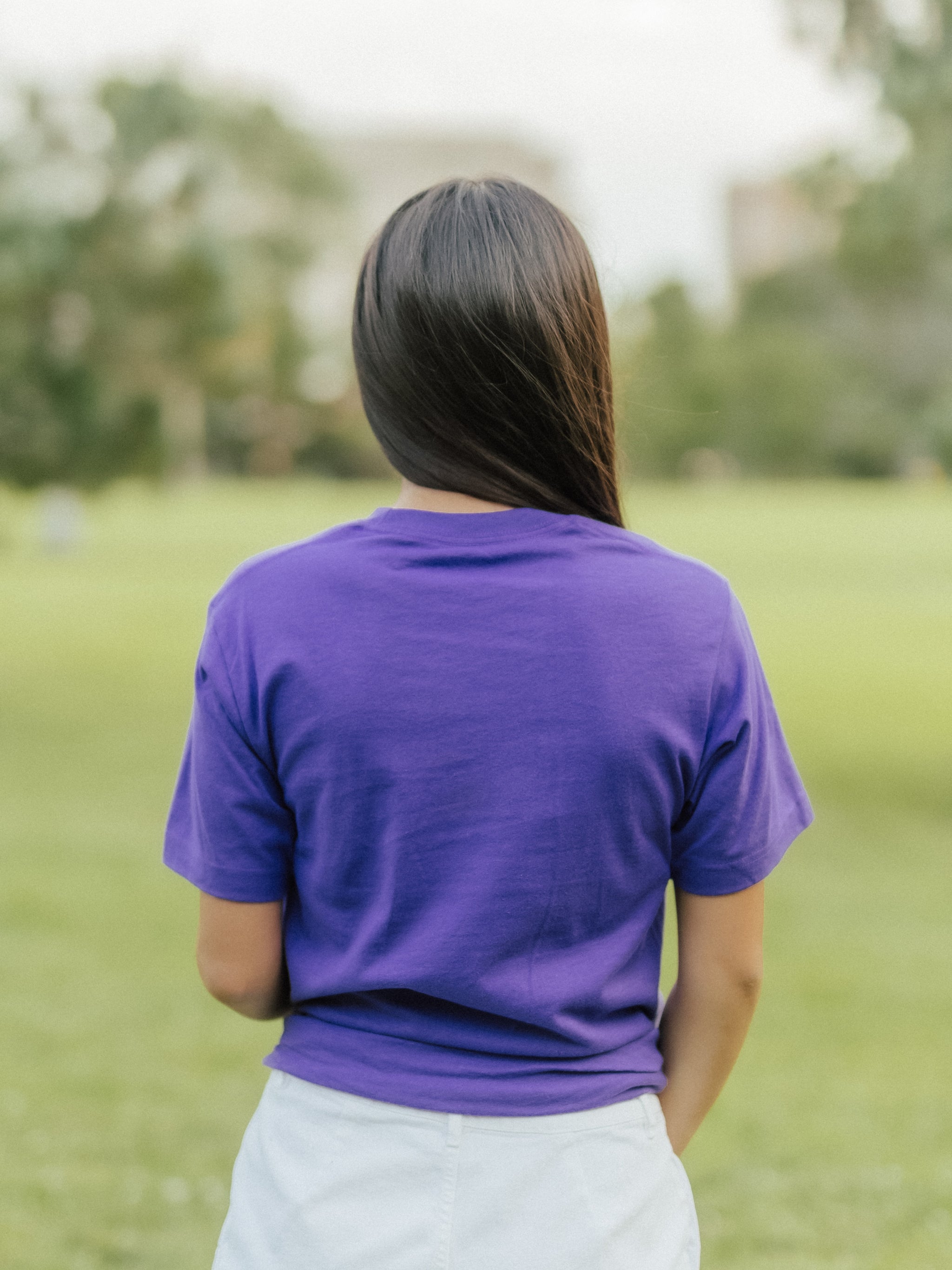 Purple LSU Block Tee