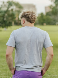 Grey Louisiana State Script Tee