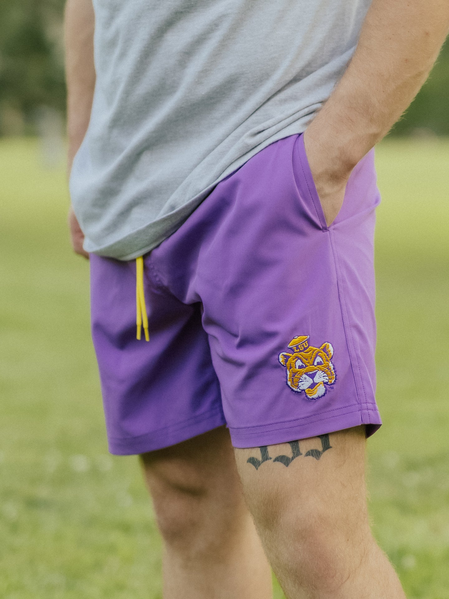 Purple Retro Mike Head Crewneck