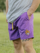 Purple Retro Mike Head Crewneck