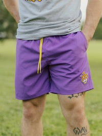 Purple Retro Mike Head Crewneck