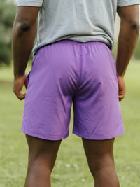 Purple LSU Lined Nylon Shorts