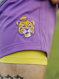Purple Retro Mike Head Crewneck