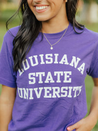 Purple LSU Mono Tee