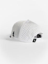 White Mesh Rope 'GATA' Hat