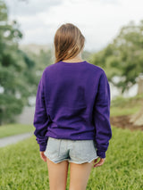 Purple LSU Mono Crewneck