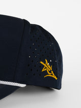 Navy Mesh Rope Gold 'GATA' Hat