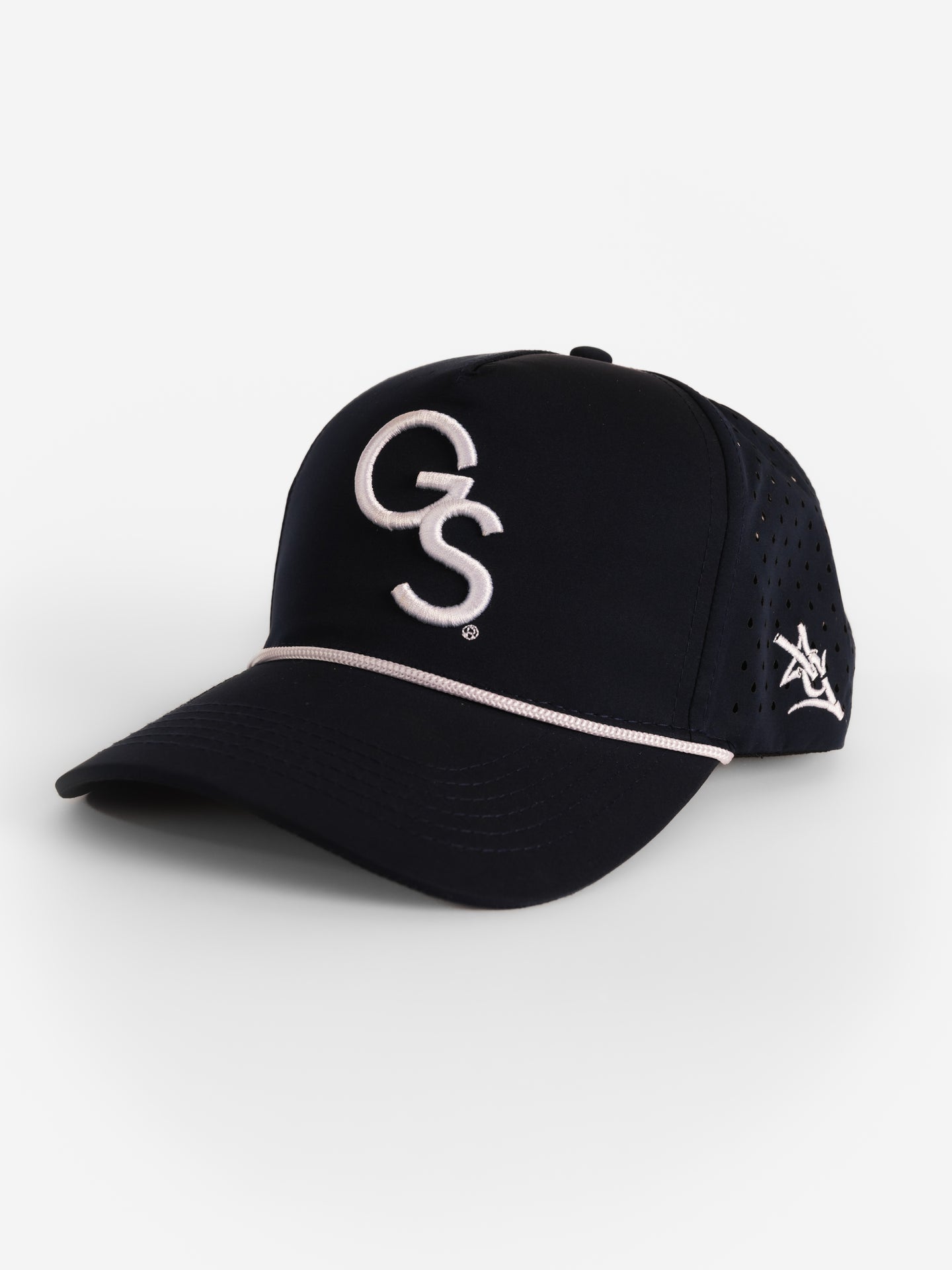 Navy Mesh Rope White 'GS' Hat