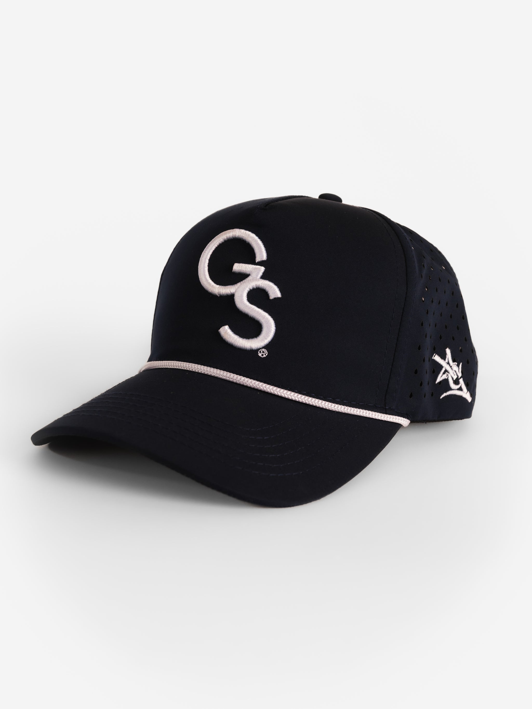 Navy Mesh Rope White 'GS' Hat