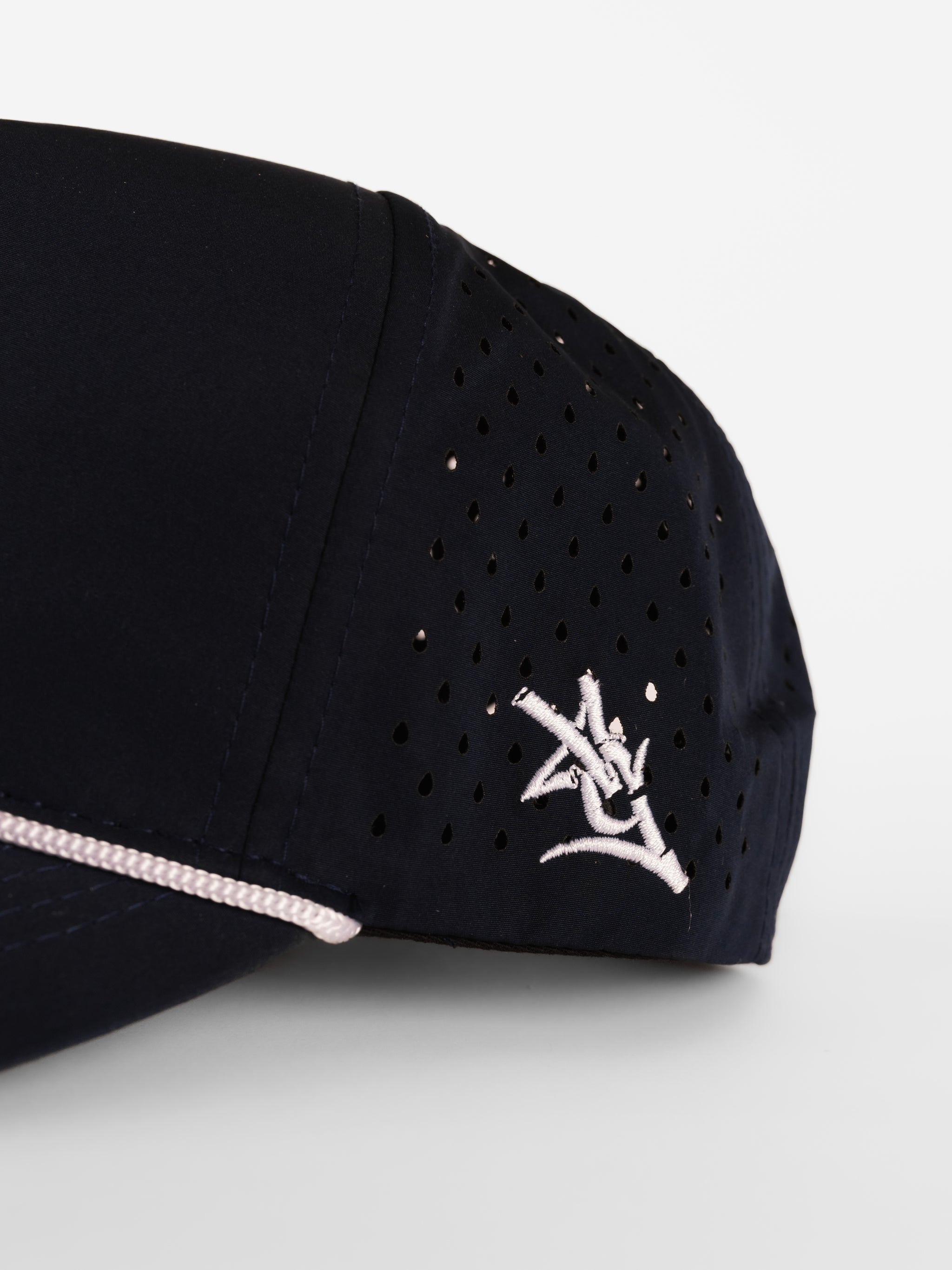 Navy Mesh Rope White 'GS' Hat