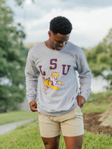 Grey Tiger Jump Crewneck