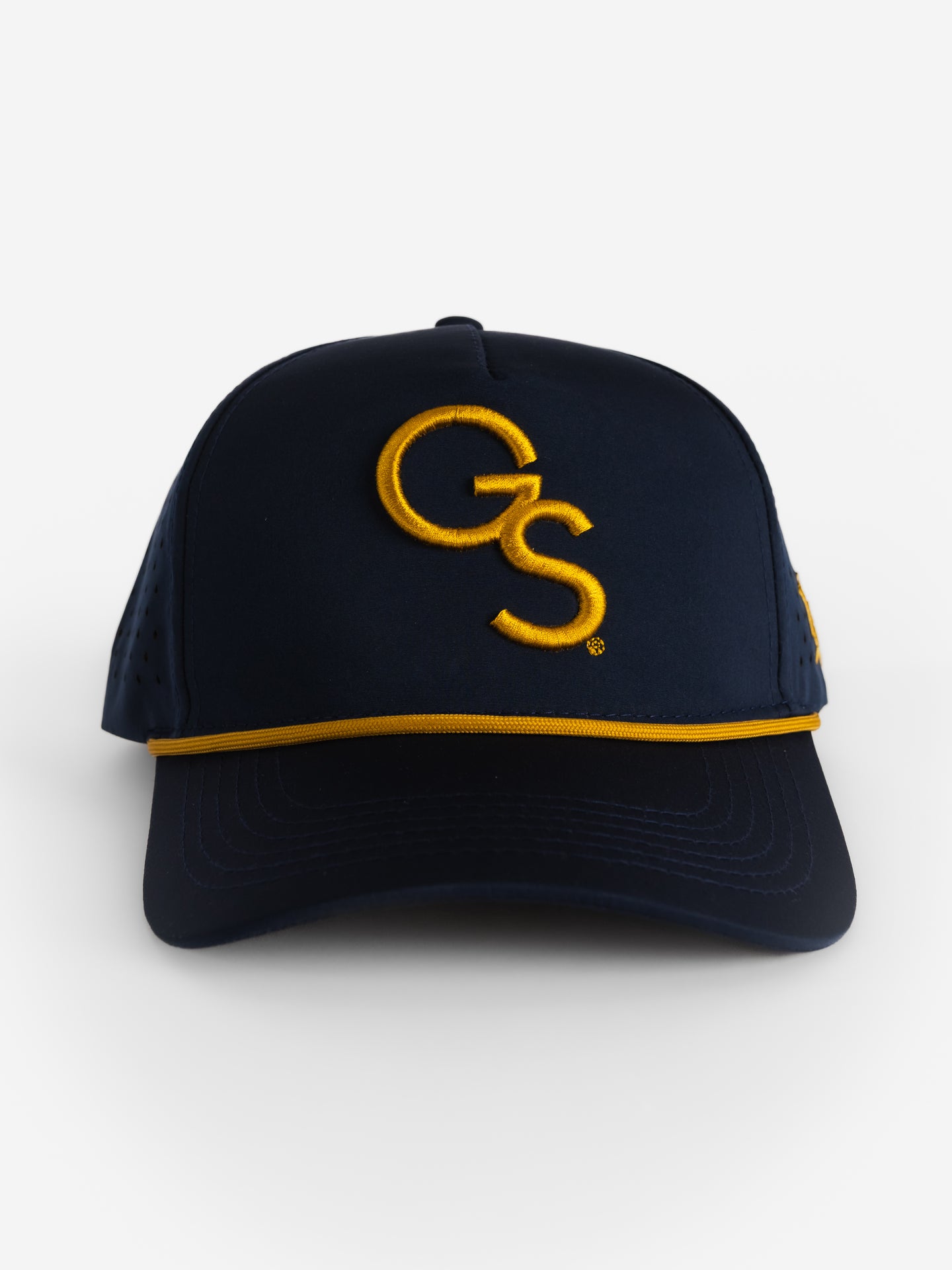 Navy Mesh Rope Gold 'GS' Hat