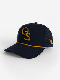 Navy Mesh Rope Gold 'GS' Hat