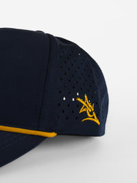 Navy Mesh Rope Gold 'GS' Hat