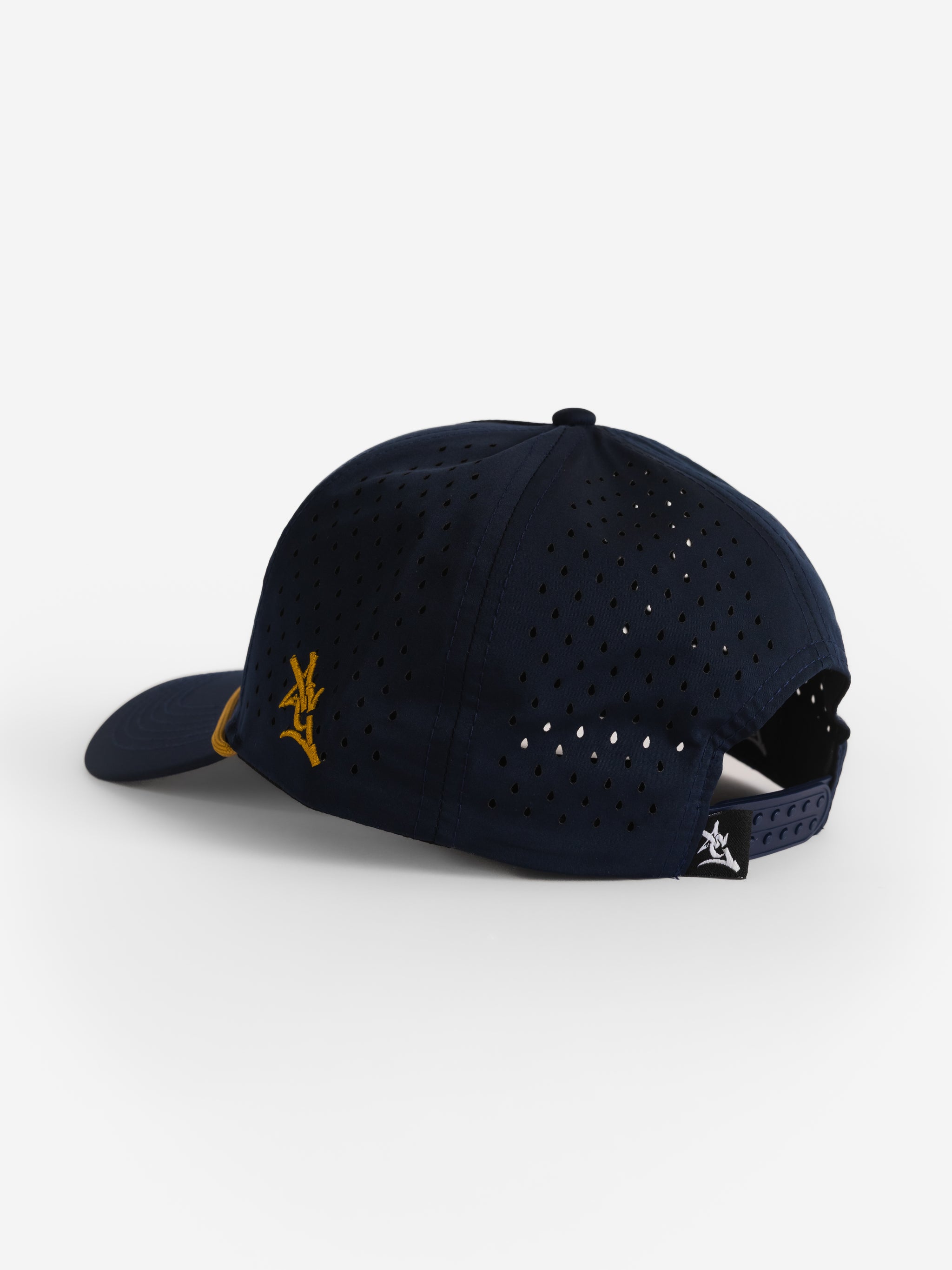 Navy Mesh Rope Gold 'GS' Hat