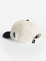 White Canvas Navy Bill Strutter Hat
