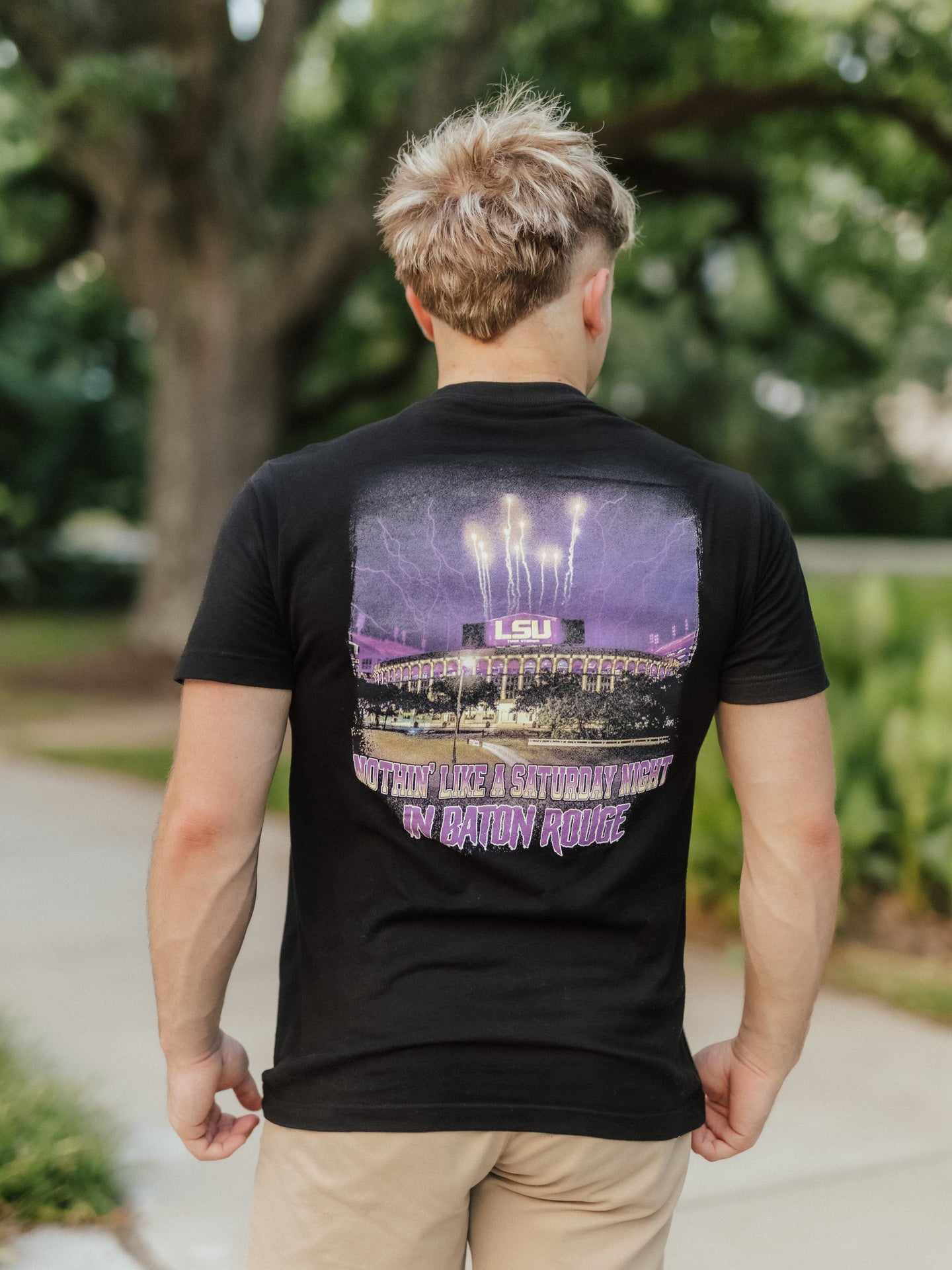 Black LSU Saturday Night Tee