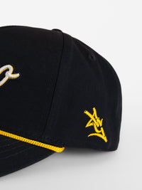 Navy Canvas Rope 'Boro' Hat