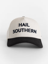 White Canvas Navy Bill 'Hail Southern' Hat