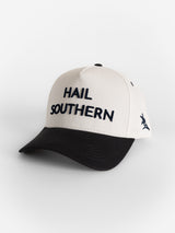 White Canvas Navy Bill 'Hail Southern' Hat