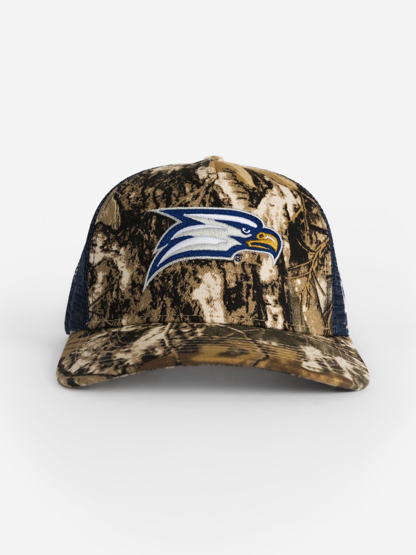 Camo Front Navy Mesh Eagle Head Hat