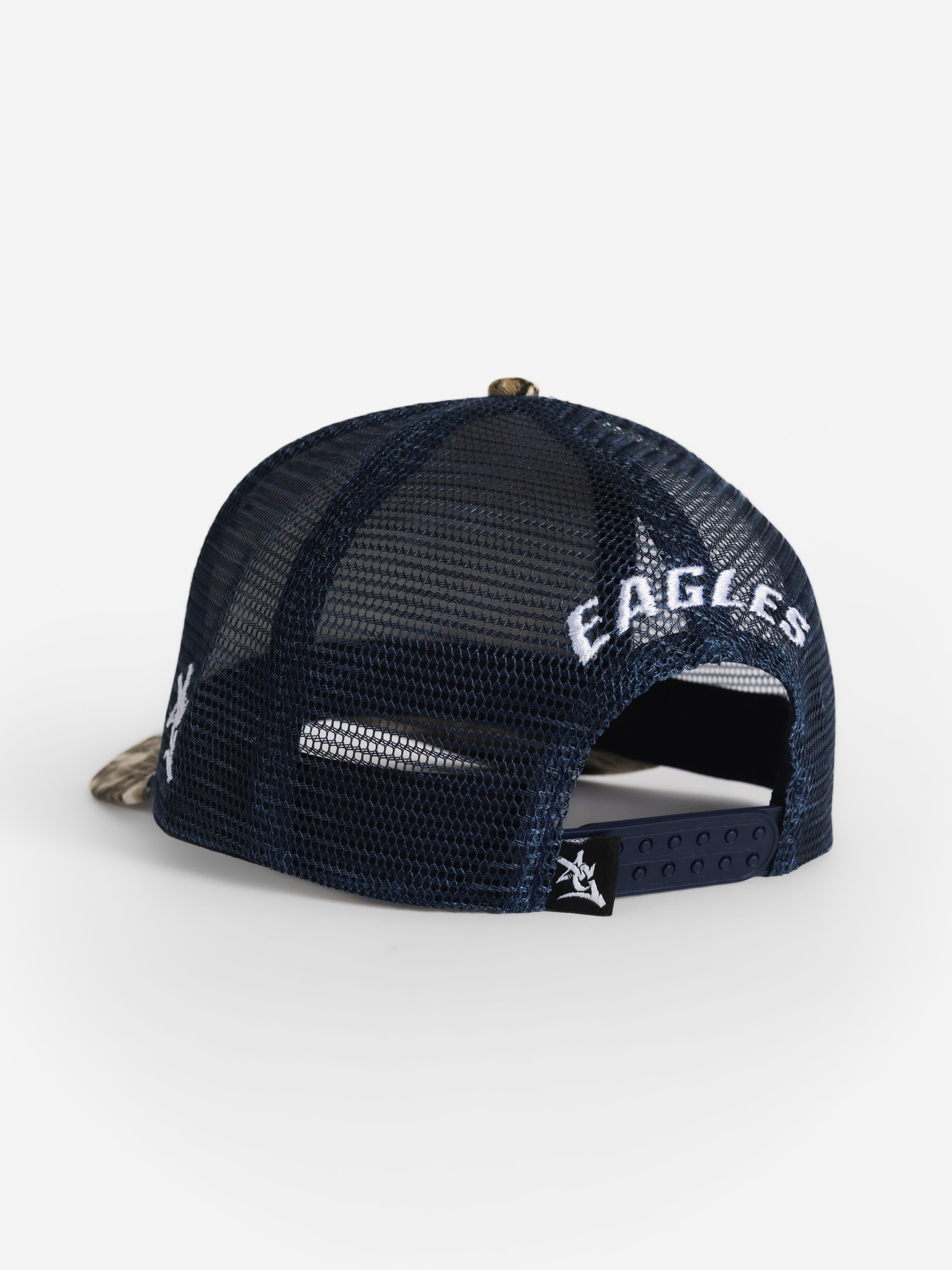 Camo Front Navy Mesh Eagle Head Hat