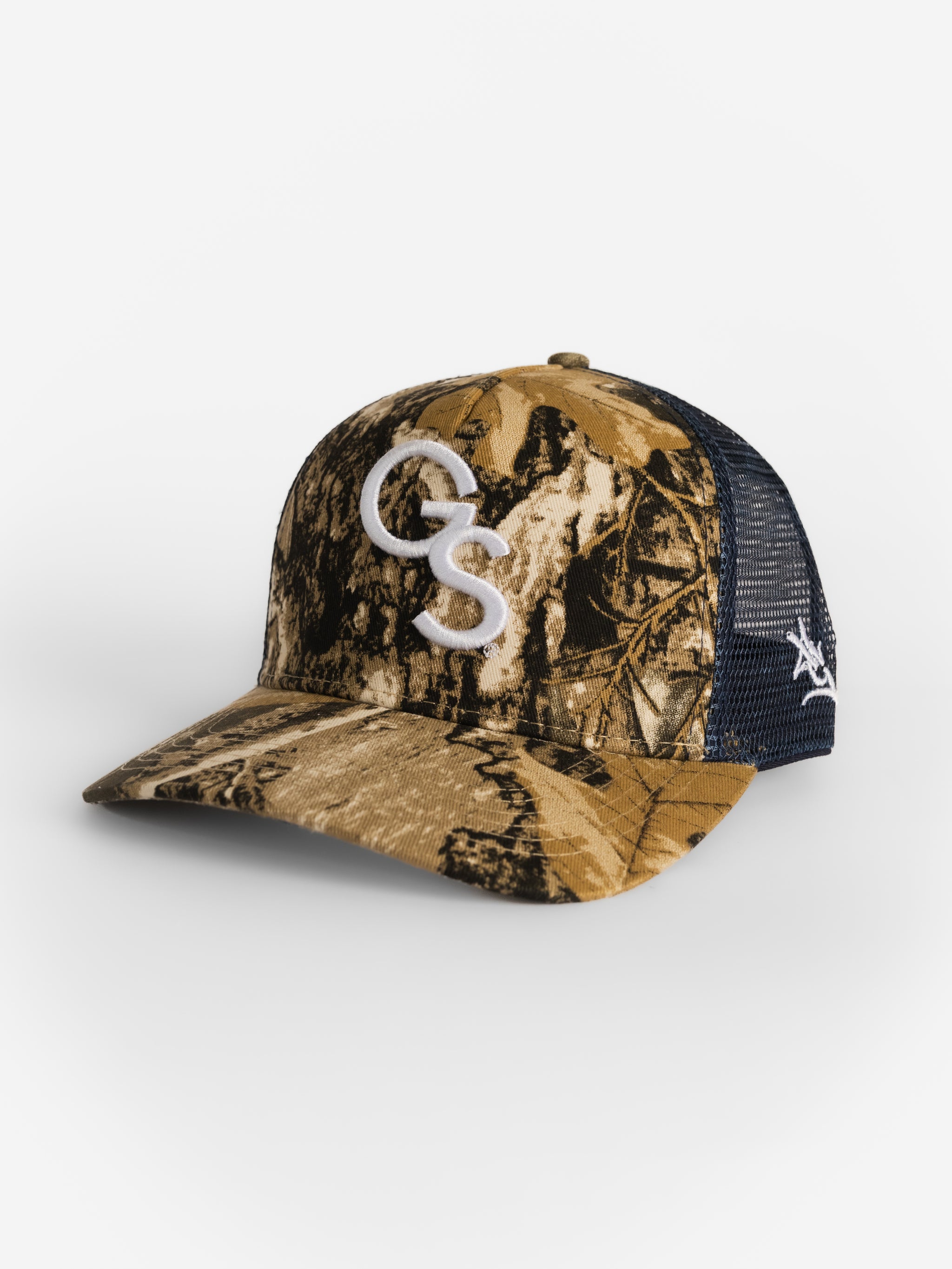 Camo Front Navy Mesh 'GS' Hat